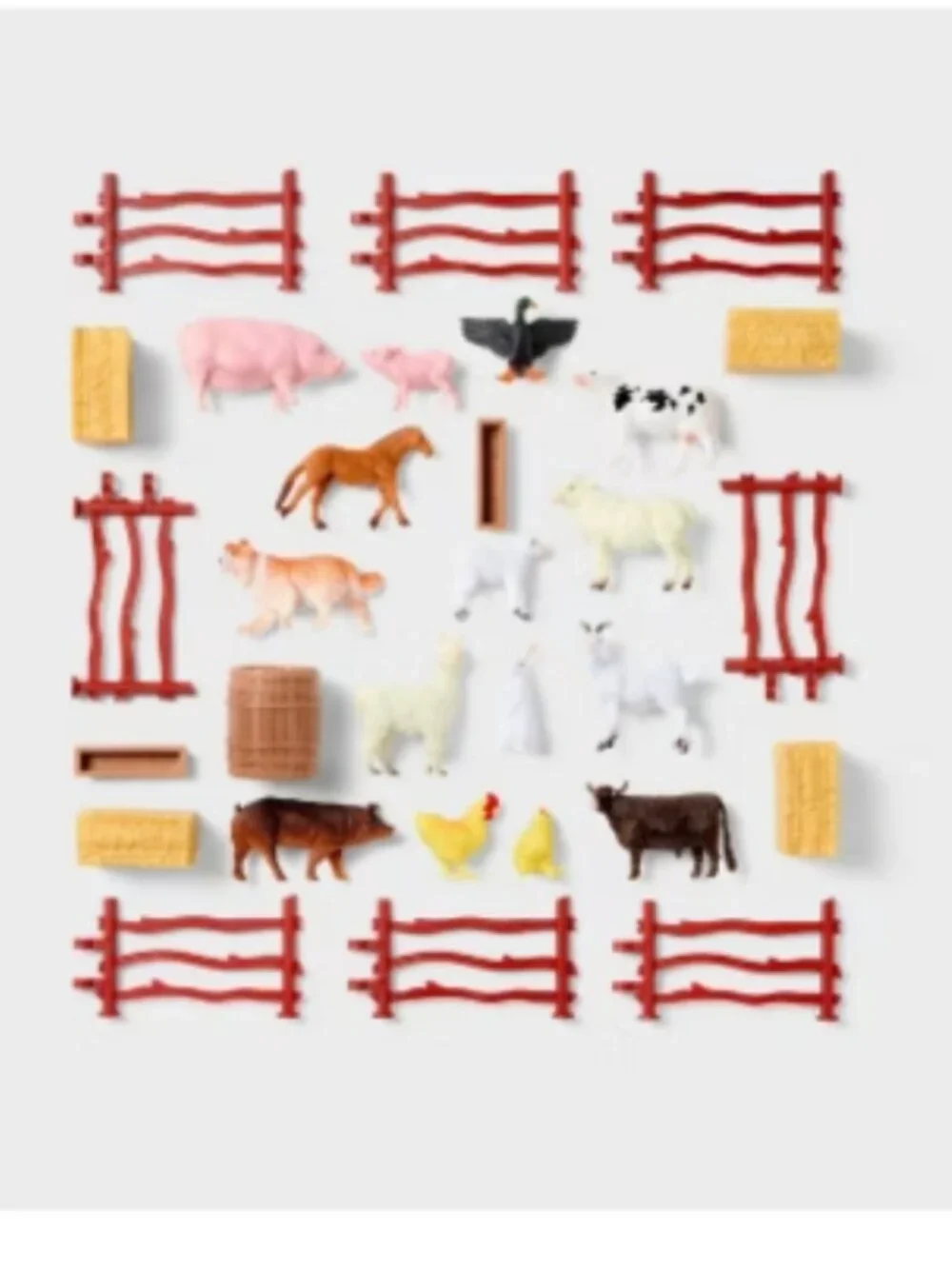 GIGGLESCAPE FARM ANIMAL FIGURES- 30 PIECE EDUCATIONAL PLAYSET-NEW IN BOX